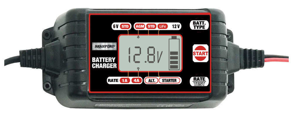 BRANFORD Batterilader 1A/4A 6V/12V