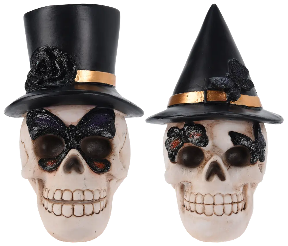 Döskalle med hatt