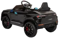Svart Lamborghini Urus elbil för barn med realistiska detaljer, fungerande ratt, detaljerade hjul, bakljus och enkel sits. Passar barn 3-7 år.