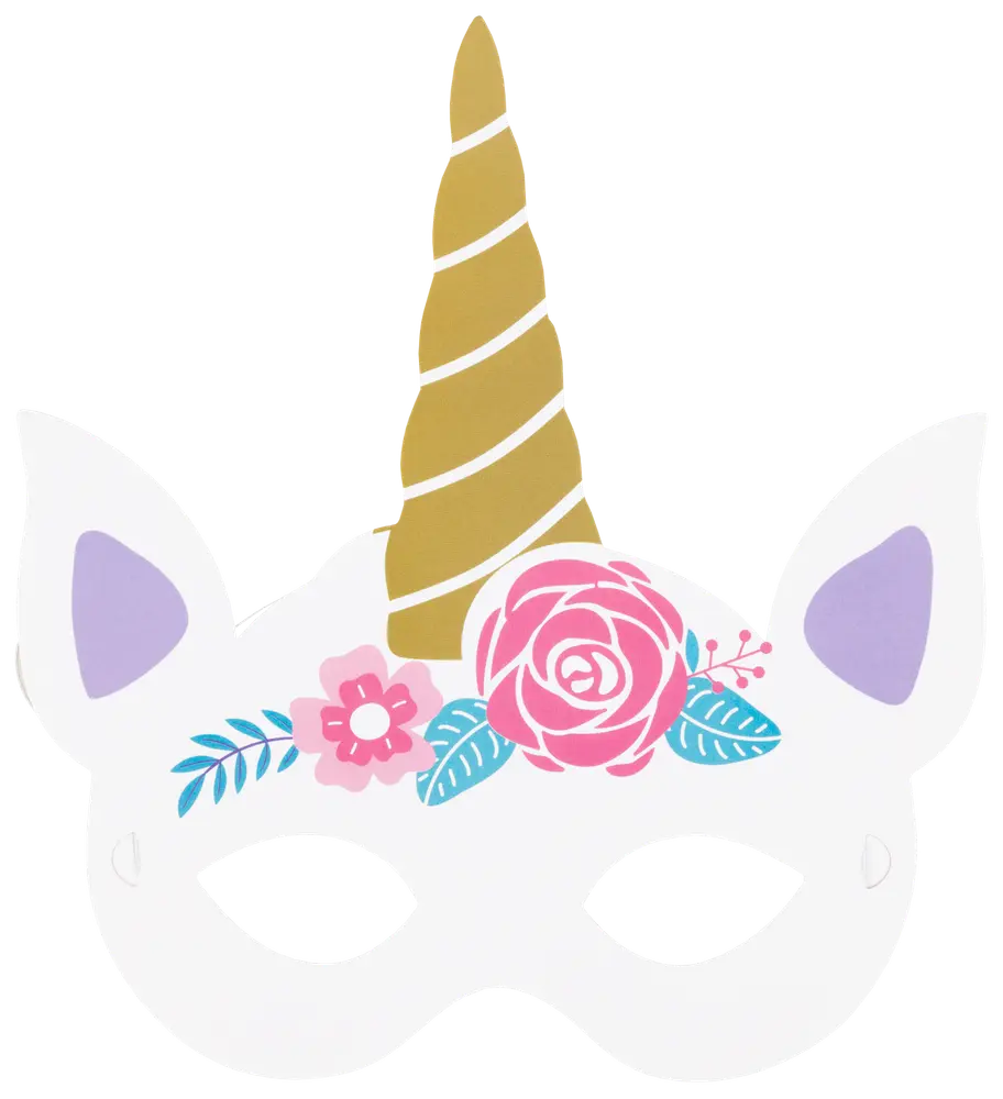 Maske enhjørning 6-pak