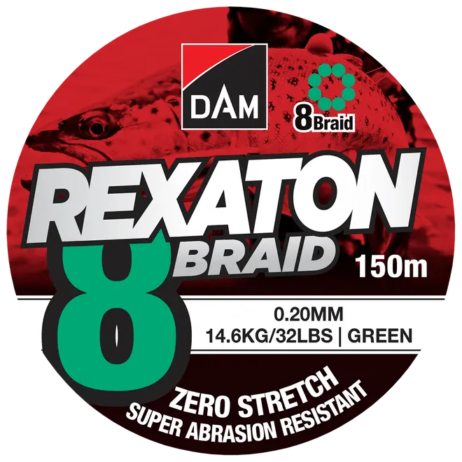 DAM Flätlina 8 braid 150 m 0,20 mm - grön