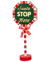 Skylt - Santa stop here