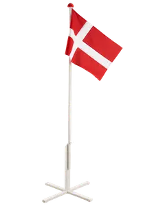 Flagstang med hejs og line - 180 cm