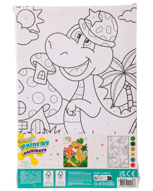 Paint by numbers canvas