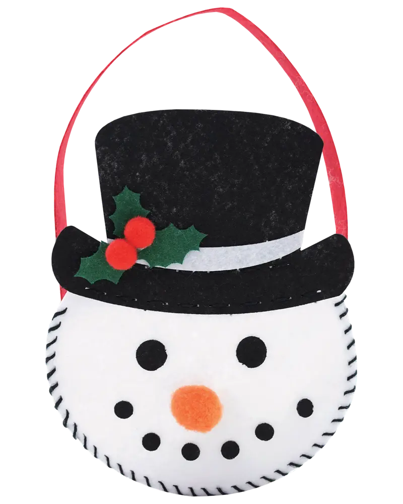 Filtkit DIY Snögubbe väska