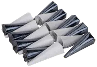 Trækpropper kegle 18 stk. metallisk