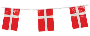 Flagguilande i plast 4 meter - dannebrog