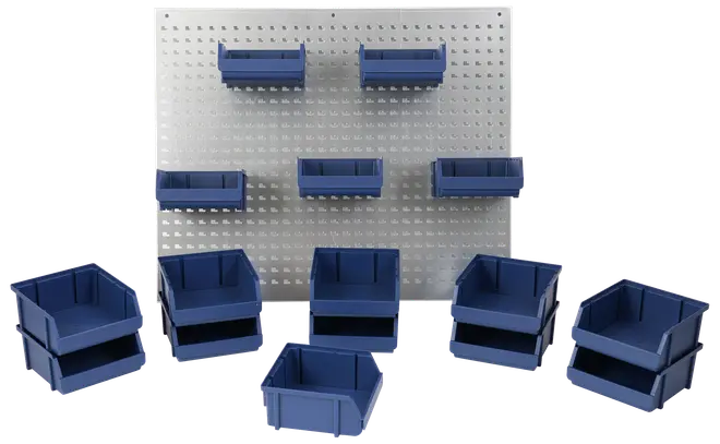 Verktygsvägg med 16 lådor