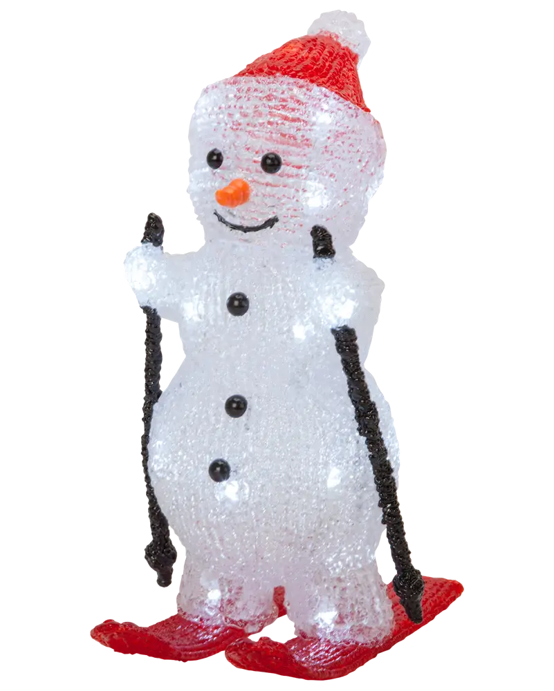 Snöman på skidor 30 cm