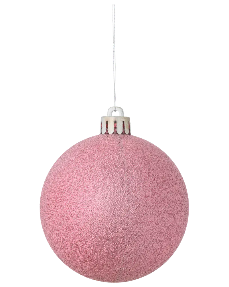 Julgranskulor Ø7 cm 6-pack - Rosa