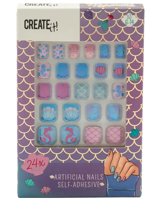 CREATEit Negle 24 stk. mermaid - assorterede design