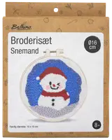 Broderiset snögubbe