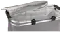 Rektangulær isoleret indkøbskurv med sølvfarvet termoforing, solid aluminiumsramme, sorte plastikhåndtag og lynlåslåg. Holder madvarer varme eller kolde under transport.
