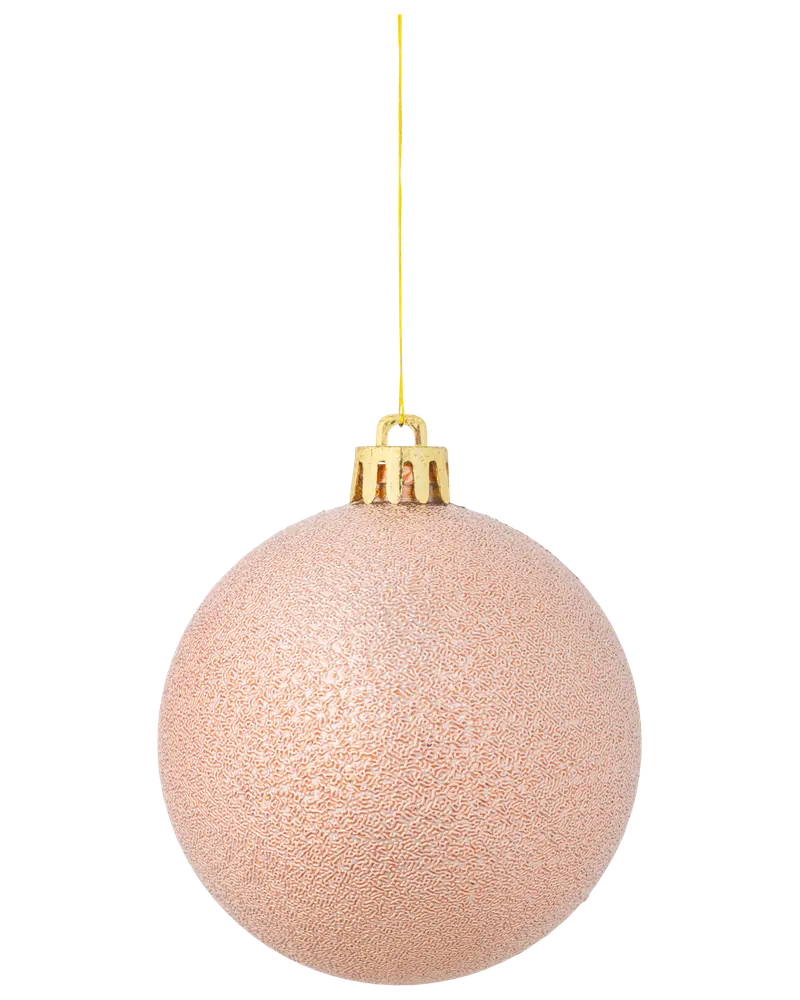  Julgranskulor Ø7 cm 6-pack - Roséguld