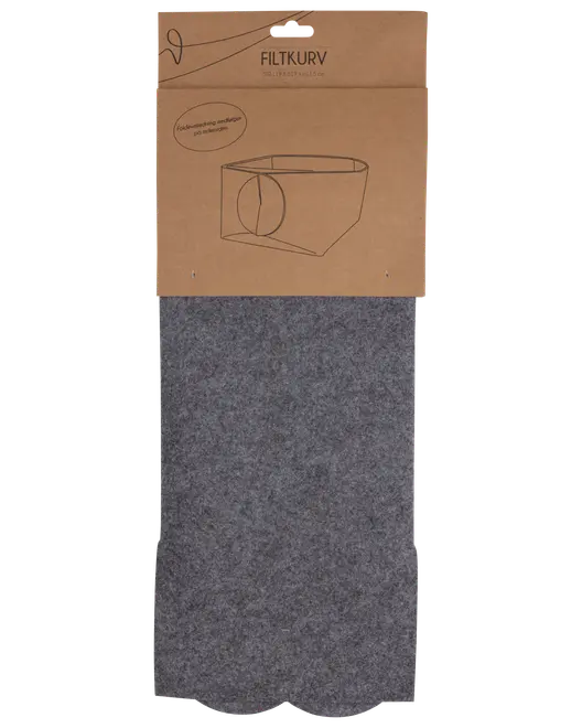 Filtkorg vikbar grå