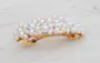 Hårklemme med perler - guld