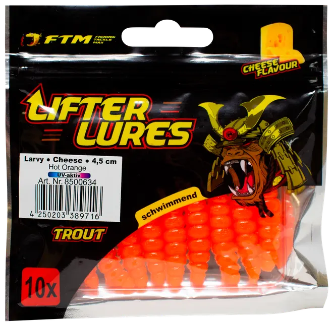 Larvy Cheese 4,5 cm - Hot Orange
