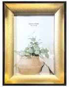 Billedramme guld/sort - 10 x 15 cm
