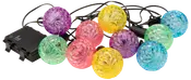 Ljusslinga Kulor med diamanteffekt LED Ø5 cm 10 st.