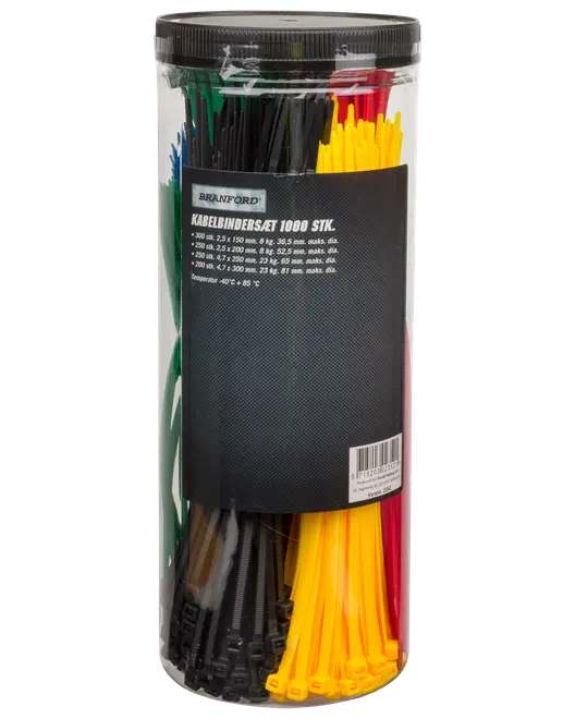 BRANFORD Kabelbindersæt 1000 stk.