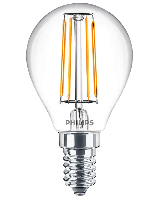 PHILIPS LED klotlampa 4,3W E14 2-pack