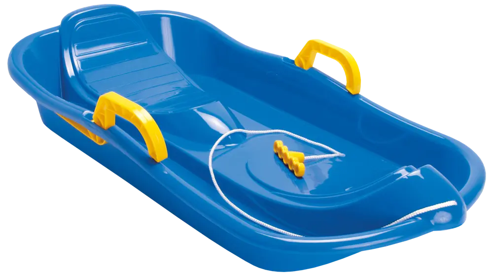 Pulka med broms blå