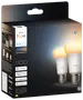 Philips Hue White Ambiance E27 smarte LED-pærer, 1100 lumen, kompatibel med Alexa, Apple Home, Google Home, Bluetooth og Zigbee, justerbart hvidt lys, pakke med to.