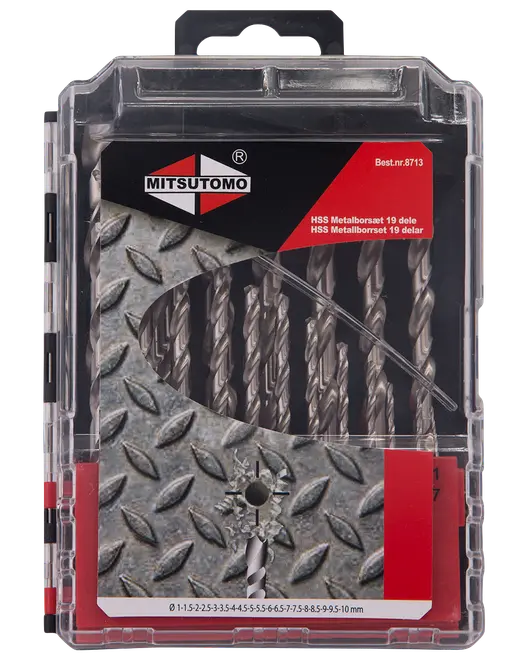 Mitsutomo HSS metalborsæt 19 dele