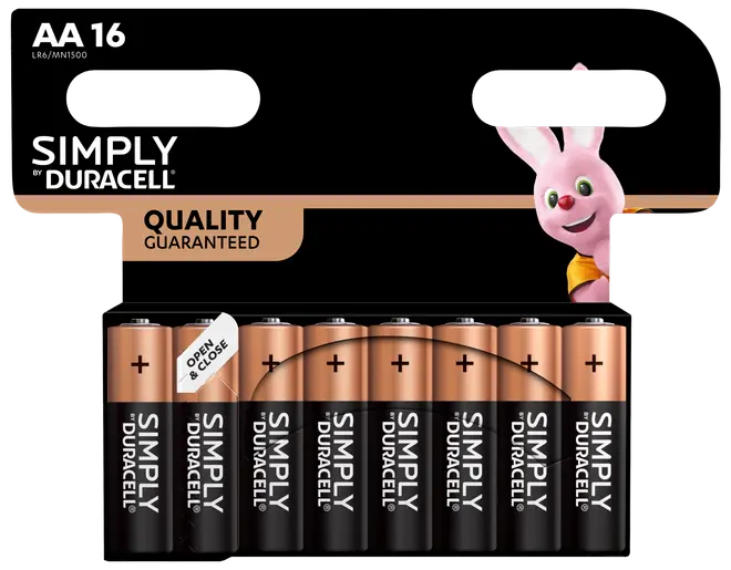 DURACELL Simply Batteri AA 16-pack