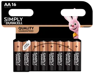 DURACELL Simply Batteri AA 16-pak