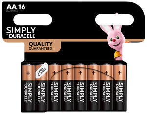 DURACELL Simply Batteri AA 16-pack