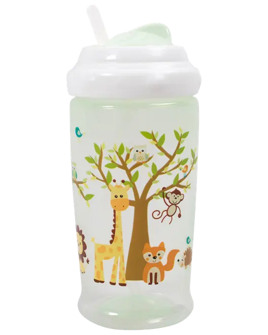 Drikkekop med sugerør - ass. farver