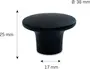 jasa Møbelknop Kreta Ø37 mm sort