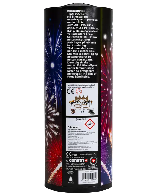 Bordbombe 27 cm - Nytår