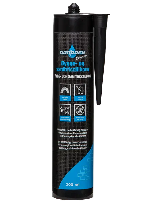 Droppen Elegance Bygge- /sanitetssilikone 300 ml - grå 