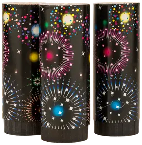 Konfettikanon 3-pack 10 cm Firework