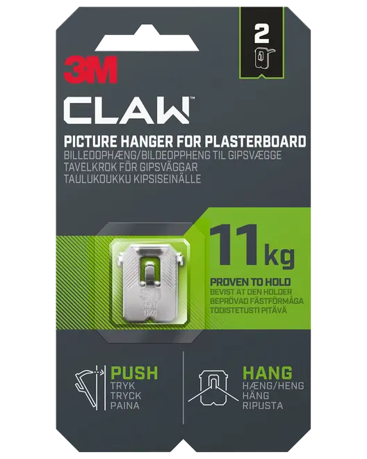 3M™ CLAW™ Ophæng Gipsvæg - 11 kg 2-pak