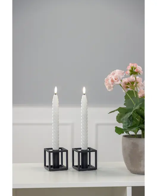 Stearinljus led snurrade 2 st