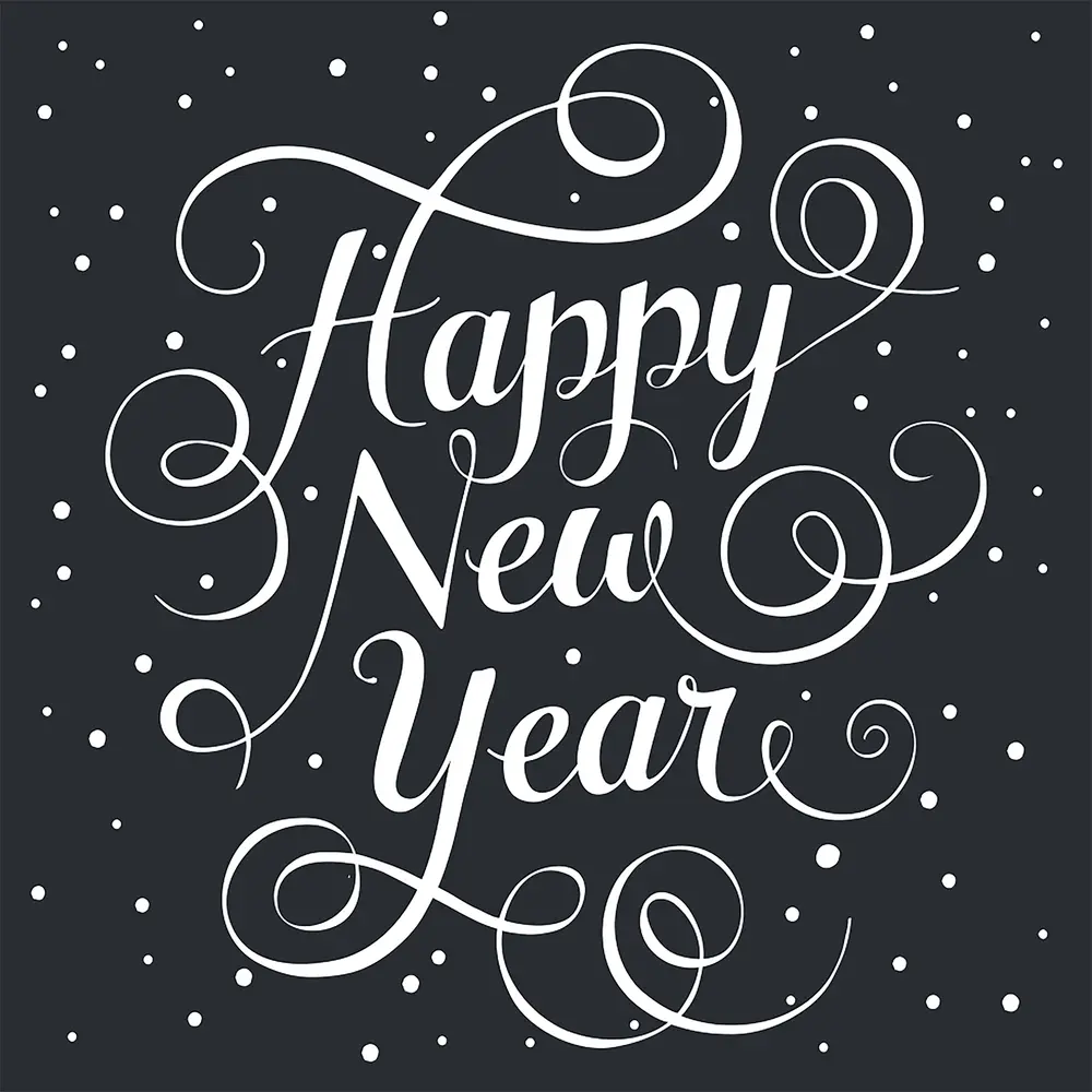 Nyårsservetter – olika mönster