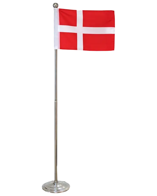 Flagstang justérbar 108-192 cm - Forkromet stål