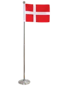 Flagstang justérbar 108-192 cm - Forkromet stål