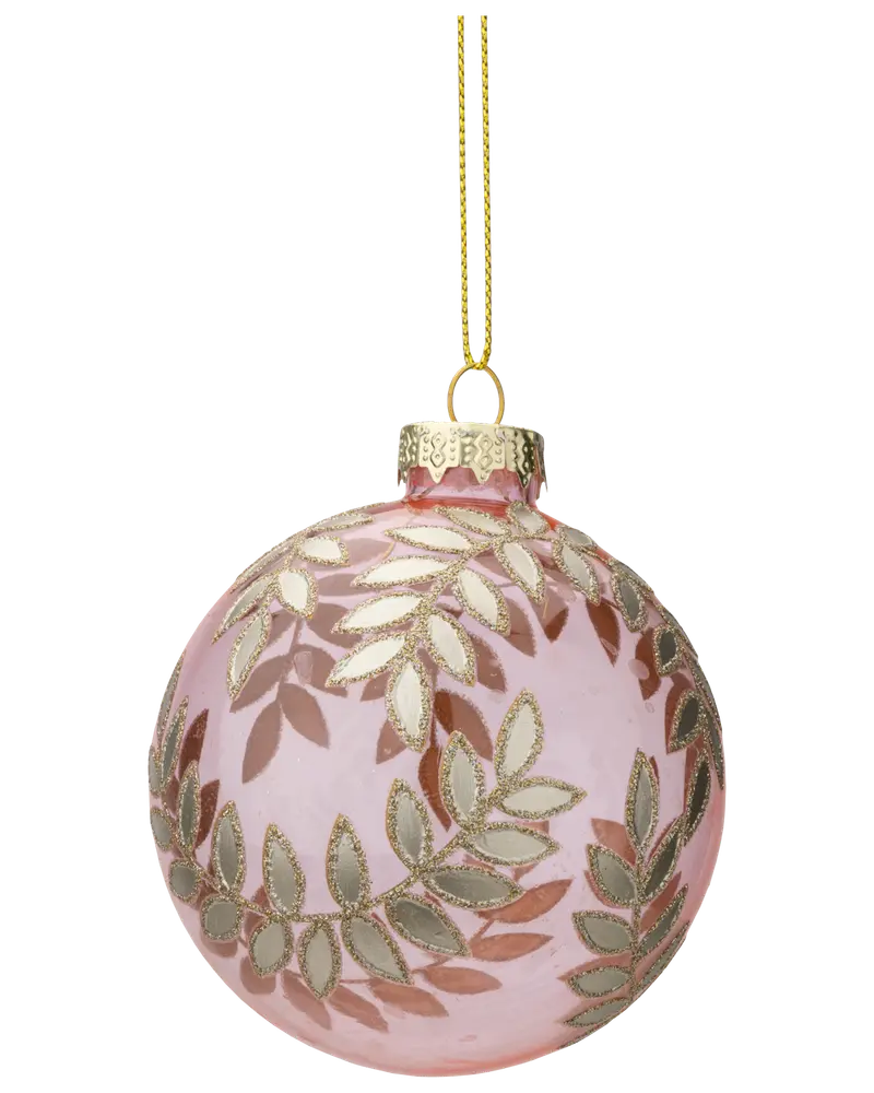 Julgranskula i glas 4 st - Rosa