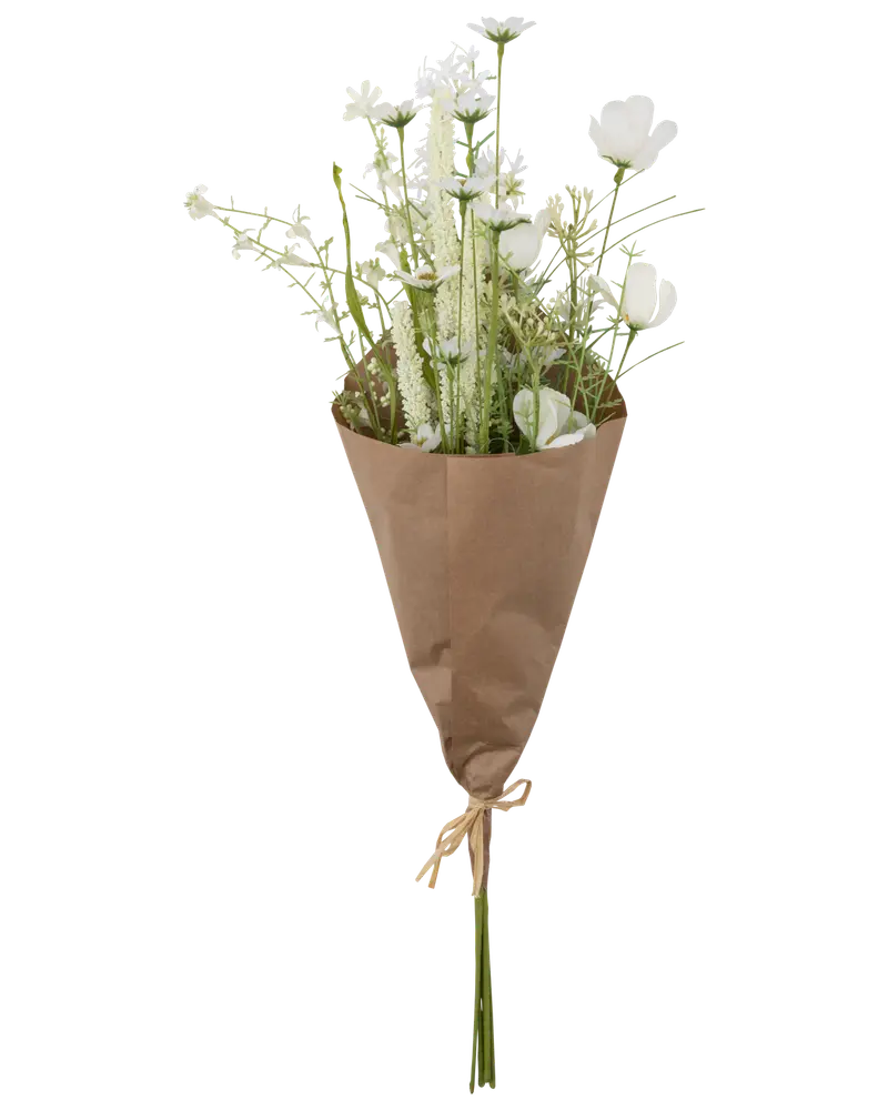 Adano Kunstig buket 5 blomster - hvid