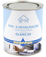 Droppen Træ- og metalmaling 0,75 L glans 50 - sort