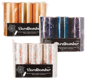 Bordsbomber raketmotiv 3-pack 