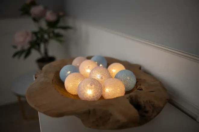 Ljusslinga Ø6 cm 10 st - pastell