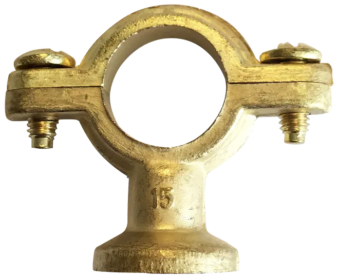 Rörklämma 15mm mässing 2 st