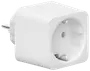 Hvid smart stikadapter med europæisk stik og ben, kubeformet design, egnet til automatisering af elektriske enheder, passer til standardstik, kompakt og moderne udseende.