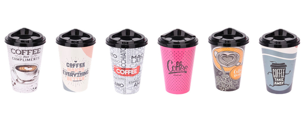 Kaffekop to-go 500 ml - assorterede design