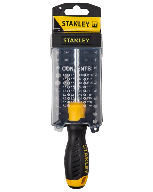 Stanley skruetrækkersæt 34 dele